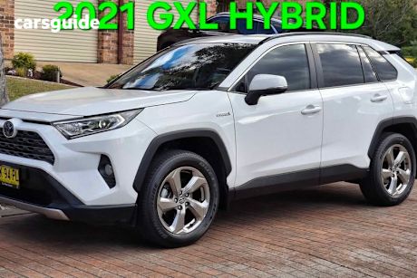 White 2021 Toyota RAV4 Wagon Gxl (2Wd) Hybrid