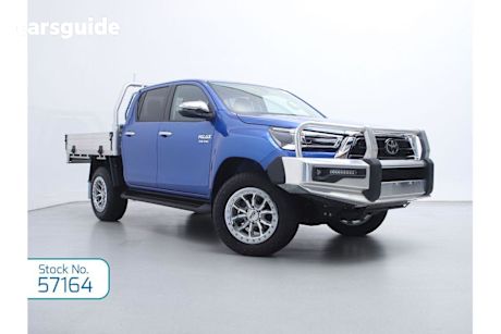 Blue 2022 Toyota Hilux Double Cab Chassis SR5 (4X4)