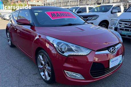 Red 2012 Hyundai Veloster Coupe +