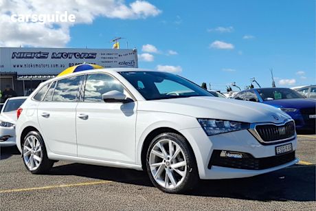 White 2022 Skoda Scala Hatchback 110 TSI Signature