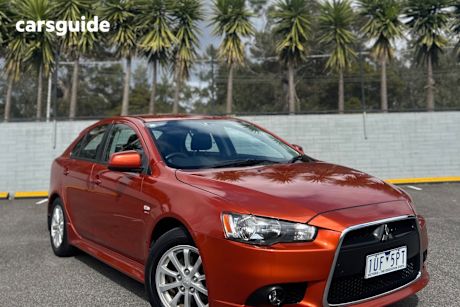 Orange 2012 Mitsubishi Lancer Hatchback Es Sportback