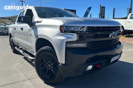 Silver 2022 Chevrolet Silverado Crew Cab Utility 1500 LT Trail Boss