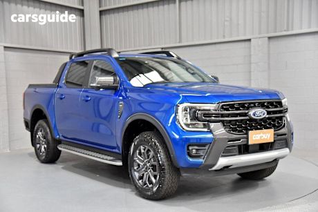Blue 2024 Ford Ranger Ute Tray WILDTRAK 4X4