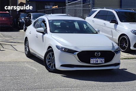 White 2023 Mazda 3 Sedan G20 Pure