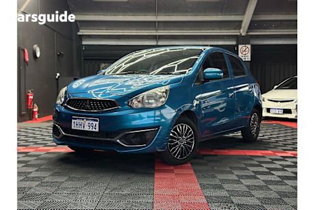 Blue 2016 Mitsubishi Mirage Hatch ES F