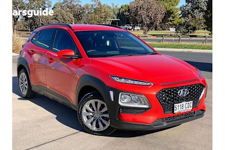 Orange 2020 Hyundai Kona SUV GO F