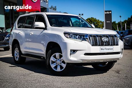 White 2021 Toyota Landcruiser Prado Wagon Gxl Flat Tailgate