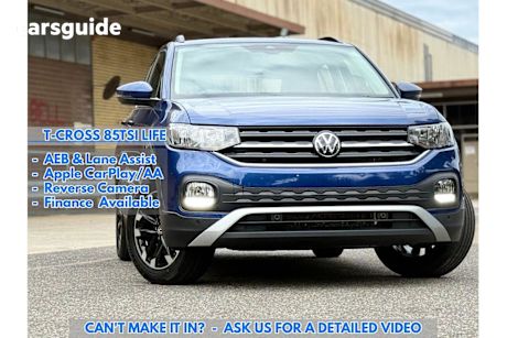 Blue 2023 Volkswagen T-Cross SUV 85TSI LIFE F