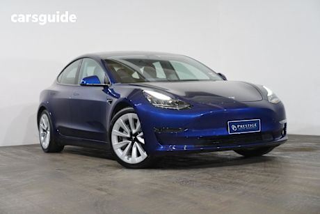 Blue 2020 Tesla Model 3 Sedan Long Range Awd