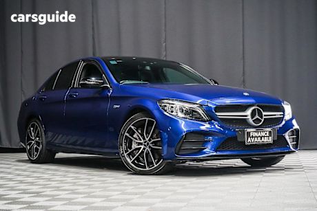 Blue 2021 Mercedes-Benz C43 Sedan
