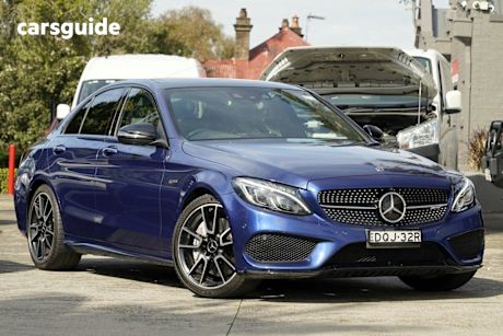 Blue 2017 Mercedes-Benz C43 Sedan