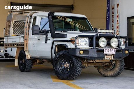 White 2008 Toyota Landcruiser Workmate (4X4) 3 Seat