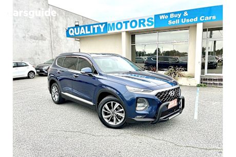 Blue 2018 Hyundai Santa FE Wagon Elite Crdi Satin (Awd)