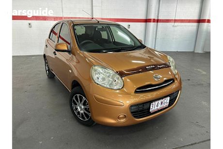 Orange 2011 Nissan Micra Hatchback St