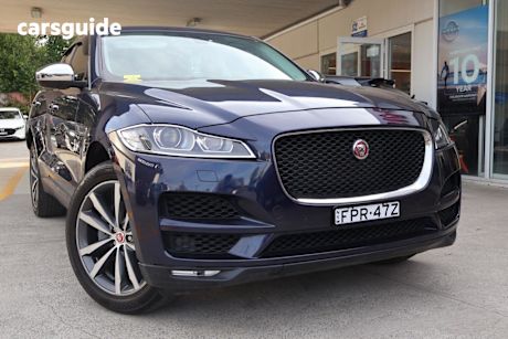 Blue 2016 Jaguar F-Pace Wagon 20D Prestige