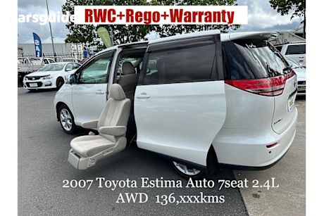 White 2007 Toyota Estima Wagon Aeras G