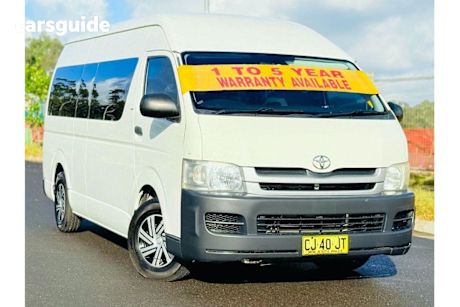 White 2010 Toyota HiAce Bus Commuter