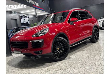Red 2015 Porsche Cayenne SUV DIESEL 4X4
