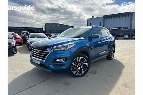 Blue 2020 Hyundai Tucson Wagon Highlander (Awd) Beige Int
