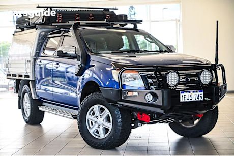 Blue 2013 Ford Ranger Ute Tray XLT 4X4