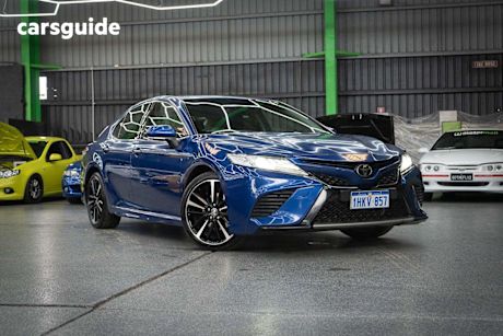Blue 2021 Toyota Camry Sedan SX F
