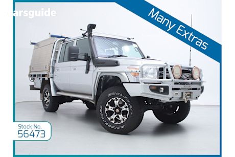 Silver 2014 Toyota Landcruiser Double Cab Chassis Gxl (4X4)