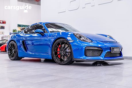 Blue 2016 Porsche Cayman Coupe GT4