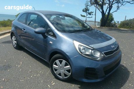 Blue 2015 Kia RIO Hatchback S