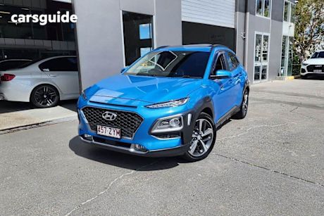 Blue 2019 Hyundai Kona Wagon Highlander S.Roof (Fwd)