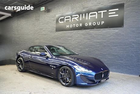 Blue 2015 Maserati Grancabrio Convertible
