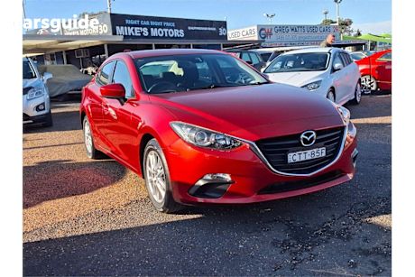 Red 2014 Mazda 3 Sedan Maxx