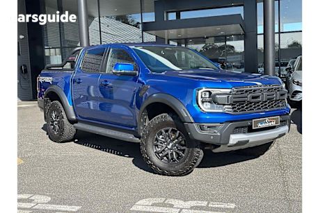 Blue 2022 Ford Ranger Ute Tray RAPTOR 4X4