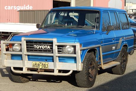 Blue 1983 Toyota Landcruiser Wagon (4X4)