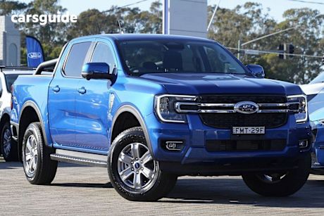 Blue 2024 Ford Ranger Ute Tray XLT 4X4