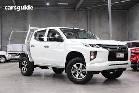 White 2021 Mitsubishi Triton Double Cab Chassis Glx (4X4)