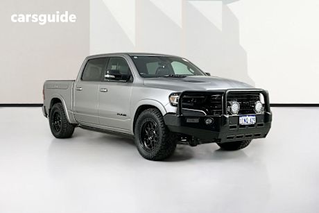 Silver 2021 Ram 1500 Crew Cab Utility Limited Rambox (Hybrid)