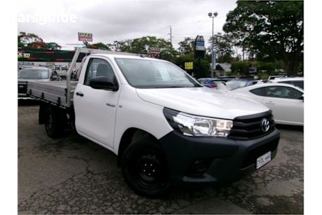 White 2019 Toyota Hilux Cab Chassis Workmate