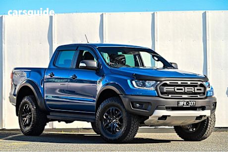 Blue 2019 Ford Ranger Ute Tray RAPTOR 4X4