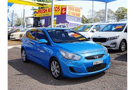Blue 2017 Hyundai Accent Hatchback Sport