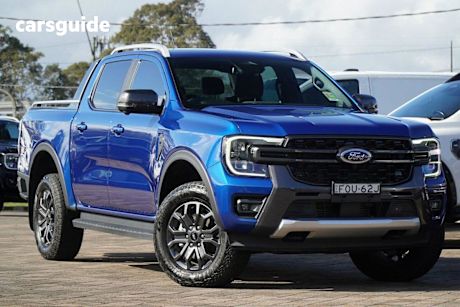 Blue 2025 Ford Ranger Ute Tray WILDTRAK 4X4