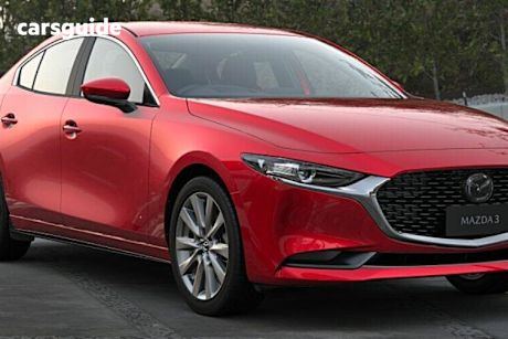Red 2025 Mazda 3 Sedan G20 Touring Vision