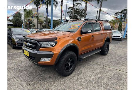 Orange 2016 Ford Ranger Ute Tray WILDTRAK 4X4