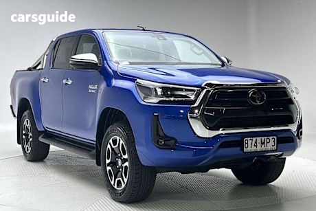 Blue 2021 Toyota Hilux Ute Tray SR5 4X4