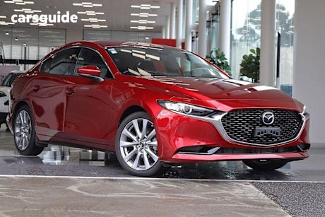 Red 2020 Mazda Mazda3 Sedan G20 TOURING F
