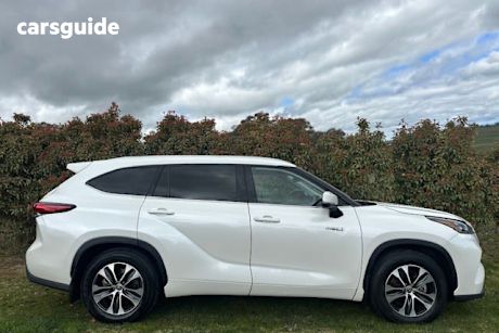 White 2021 Toyota Kluger Wagon Gxl Hybrid Awd