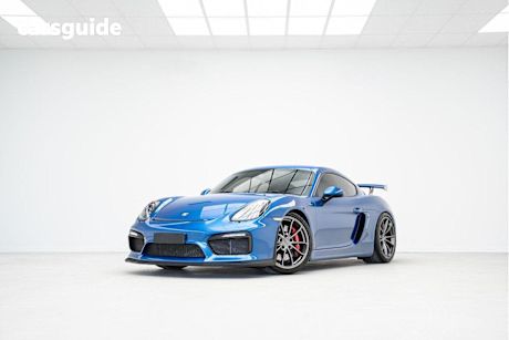 Blue 2016 Porsche Cayman Coupe GT4 R