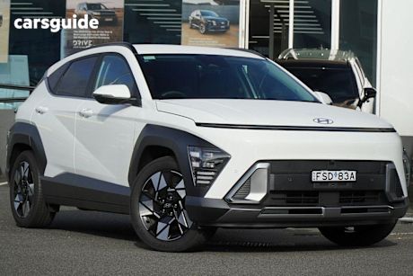 White 2025 Hyundai Kona Wagon Hybrid Premium