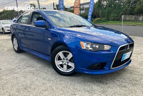 Blue 2013 Mitsubishi Lancer Sedan Sport