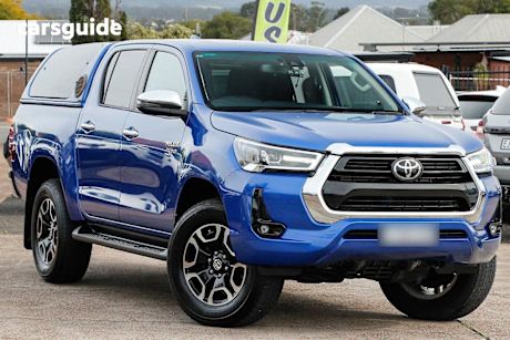 Blue 2022 Toyota Hilux Ute Tray SR5 4X4