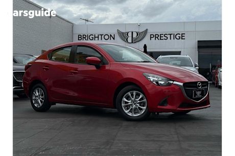 Red 2015 Mazda 2 Sedan Maxx